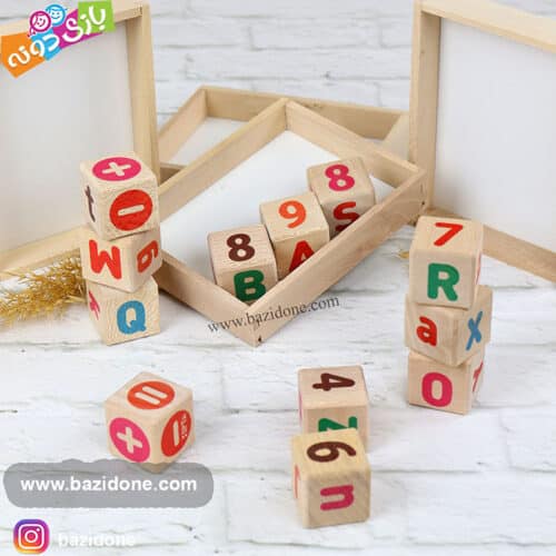 Wooden cube of letters 9