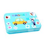 پازل مگنتی حروف و اعداد انگلیسی (جعبه فلزی)