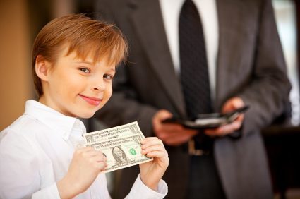 giving kid money