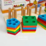 مونته سوری چوبی 5 ستون پایه مستطیل - Image 5