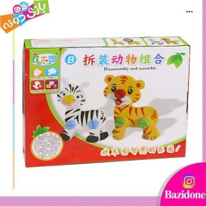 پازل چوبی حیوانات پیج و مهره ای