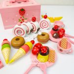 اسباب بازی عصرانه خوری چوبی رولت و میوه - Image 2