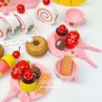 اسباب بازی عصرانه خوری چوبی رولت و میوه - Image 3