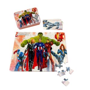 avengers wooden puzzle metal box image 1