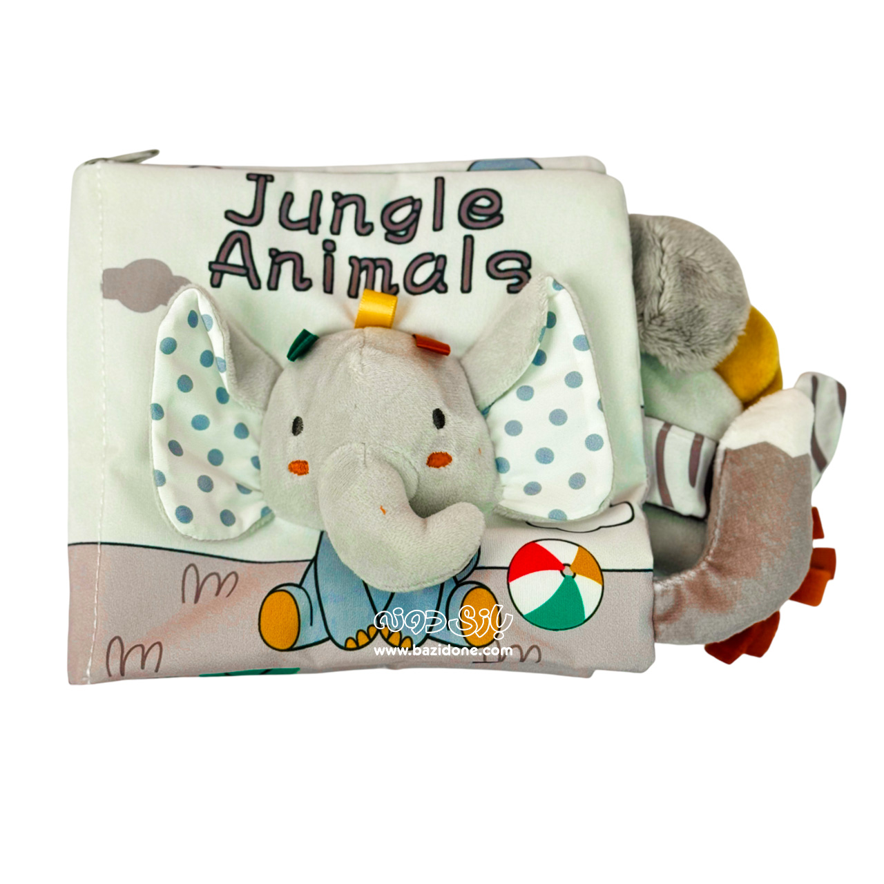 Soutaki's cloth book Elephant and jungle animals (2) (2) کتاب پارچه ای سوتکی فیل و حیوانات جنگل - Image 1