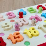 پازل چوبی ۳ در ۱ جاگذاری اعداد انگلیسی با ماهیگیری - Image 3