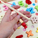 پازل چوبی ۳ در ۱ جاگذاری اعداد انگلیسی با ماهیگیری - Image 4