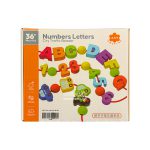 بازی فکری نخ و مهره چوبی حروف و نقلیه