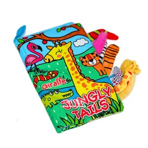 کتاب پارچه‌ای دم‌های حیوانات جنگل زرافه