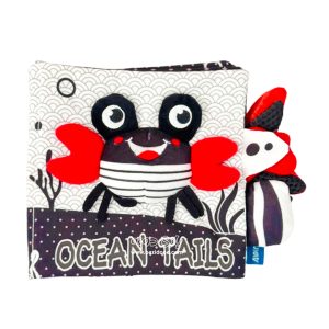 Black and white cloth book of sea animals 2 2