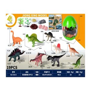 19pcs dinosaur egg figurines