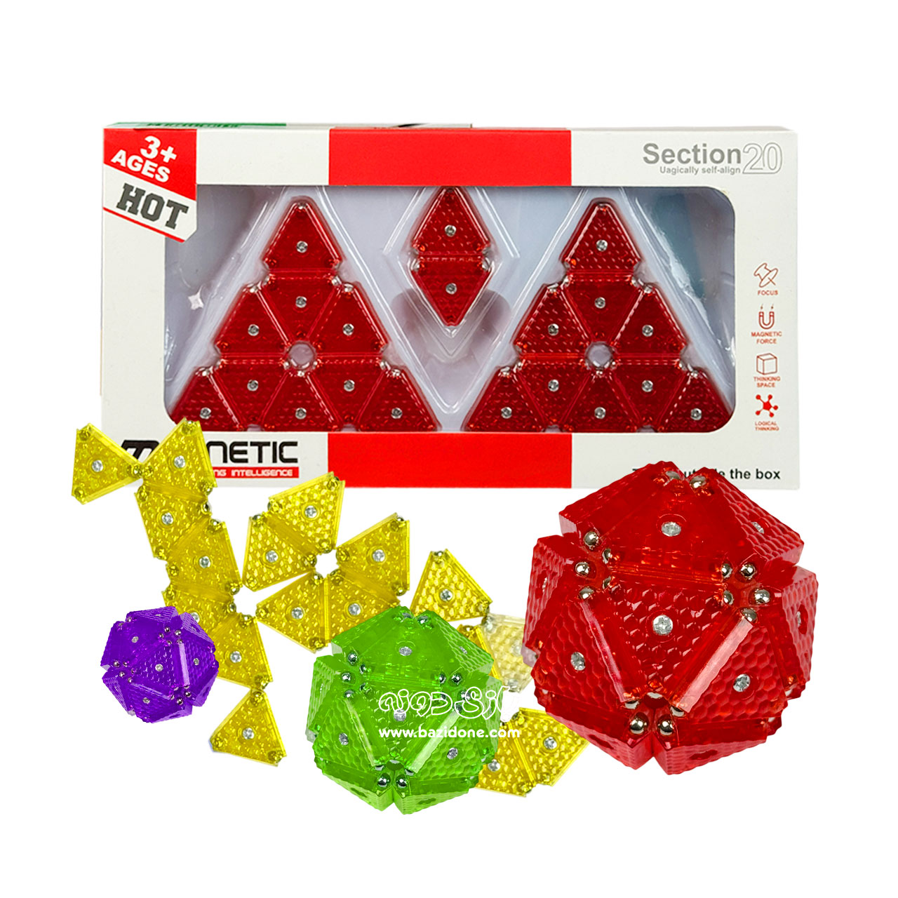 20-piece-triangular-magnet-1 مگنت مثلثی 20 عددی - Image 1