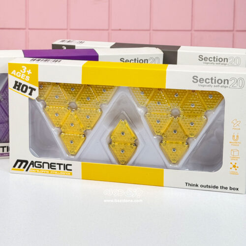 مگنت مثلثی 20 عددی - زرد