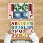 تخته چوبی دو طرفه دابل برد و حروف انگلیسی - Image 2