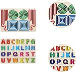 تخته چوبی دو طرفه دابل برد و حروف انگلیسی - Image 3