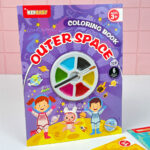 دفتر رنگ آمیزی آبرنگی پالت دار 6 رنگ - Image 4