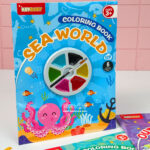 دفتر رنگ آمیزی آبرنگی پالت دار 6 رنگ - Image 9