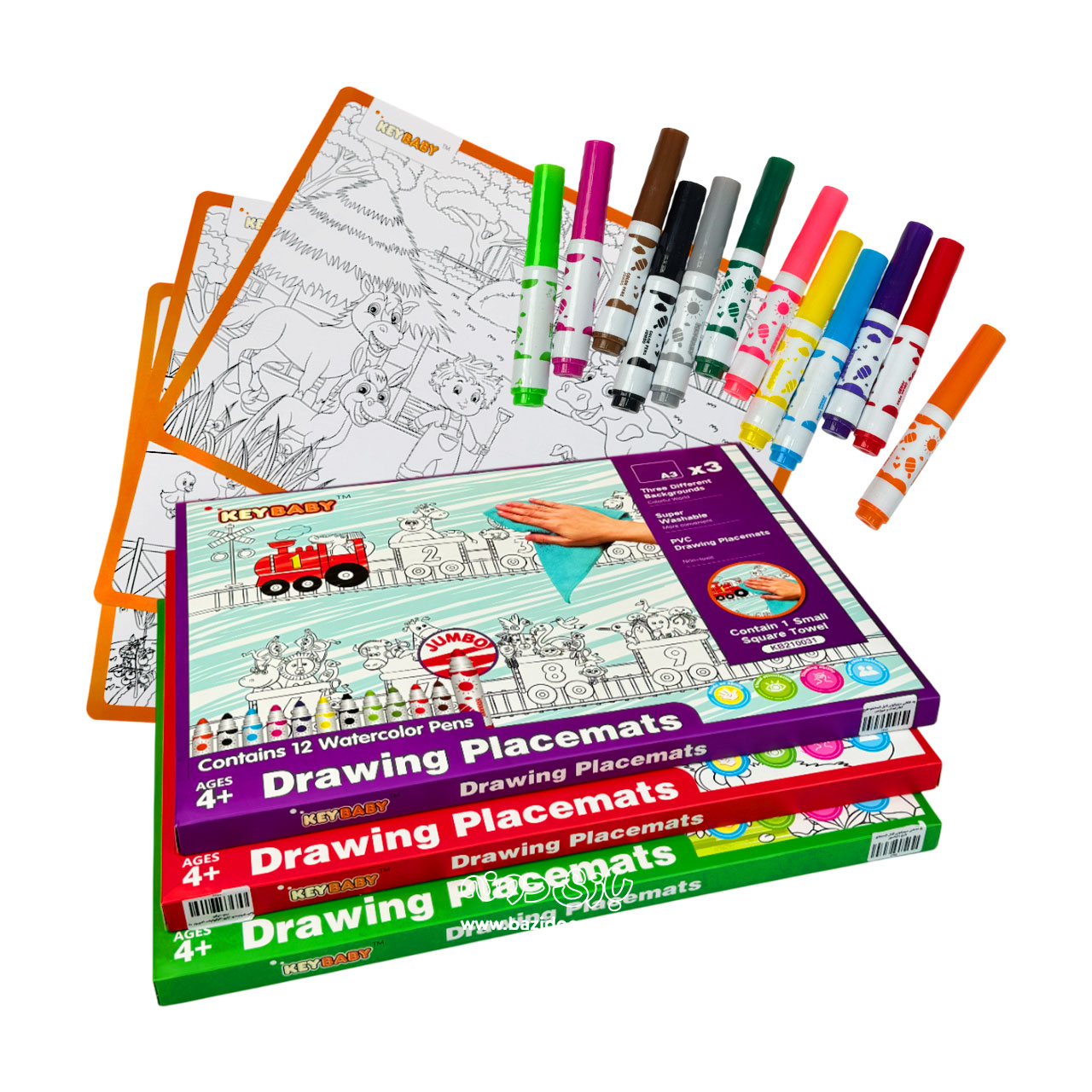 Washable-silicone-drawing-pad-1 پد نقاشی سیلیکونی قابل شستشو - Image 1