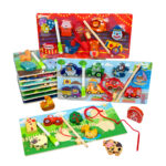 پازل چوبی نخواره و ماهیگیری وایت بردی