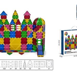castle building magnetic tiles 100pcs