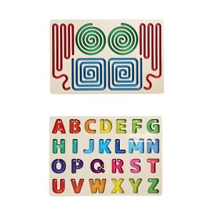 double sided wooden board english letters 1