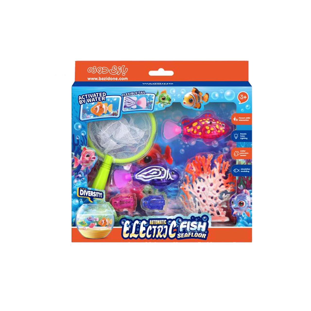 lighted-fish-bath-set ست حمام ماهی های چراغدار - Image 1