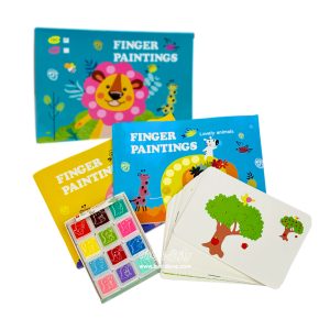 12 color finger painting with card 1
