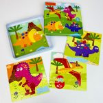 پازل چوبی 4 در 1 جعبه فلزی مربعی - Image 6