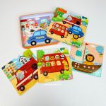 پازل چوبی 4 در 1 جعبه فلزی مربعی - Image 5