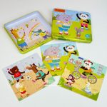 پازل چوبی 4 در 1 جعبه فلزی مربعی - Image 8