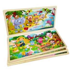 Large rectangular wooden puzzle 9 1