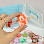 باکس نخ و مهره چوبی پاستلی - Image 3