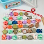 باکس نخ و مهره چوبی پاستلی - Image 5