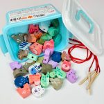 باکس نخ و مهره چوبی پاستلی