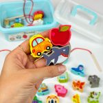 باکس نخ و مهره چوبی 42 قطعه - Image 12