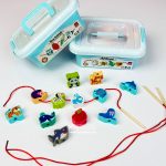 باکس نخ و مهره چوبی 42 قطعه - Image 2