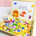 تخته مگنتی دو طرفه چوبی حیوانات جنگل2 - Image 6